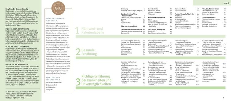 Produktbild: Die große GU Nährwert-Kalorien-Tabelle 2026/27