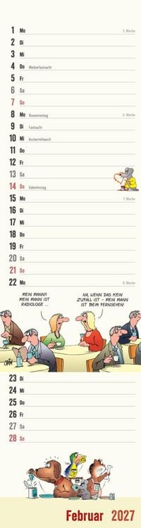 Produktbild: Uli Stein Streifenkalender 2027: Monatskalender f&uuml;r die Wand