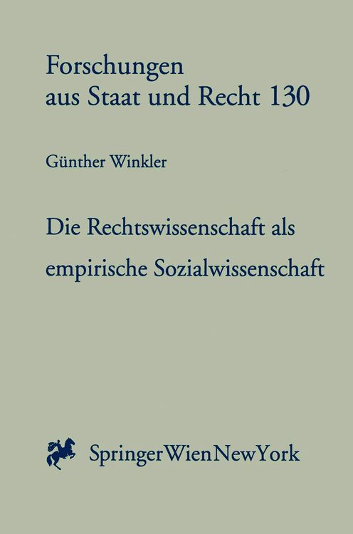 Produktbild: Die Rechtswissenschaft als empirische Sozialwissenschaft