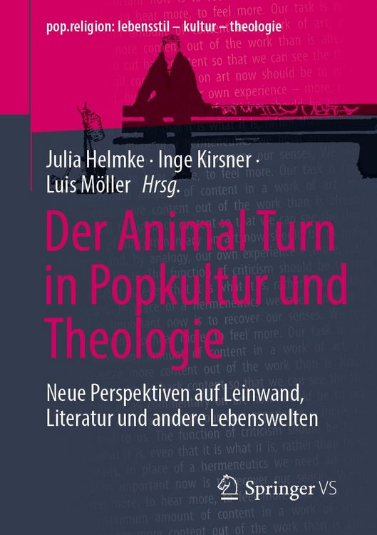 Produktbild: Der Animal Turn in Popkultur und Theologie