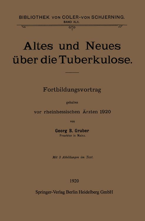 Produktbild: Altes und Neues &uuml;ber die Tuberkulose