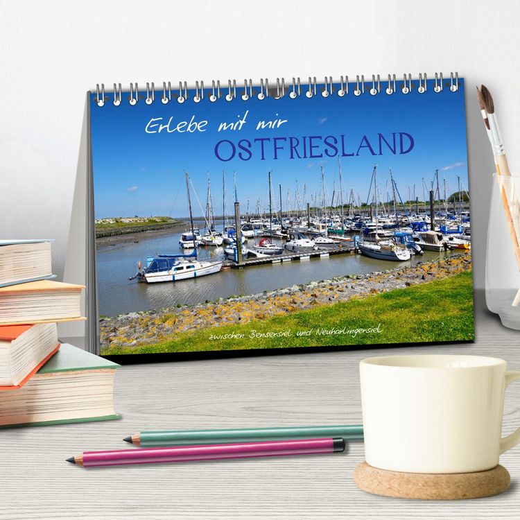 Produktbild: Erlebe mit mir Ostfriesland (Tischkalender 2026 DIN A5 quer), CALVENDO Monatskalender