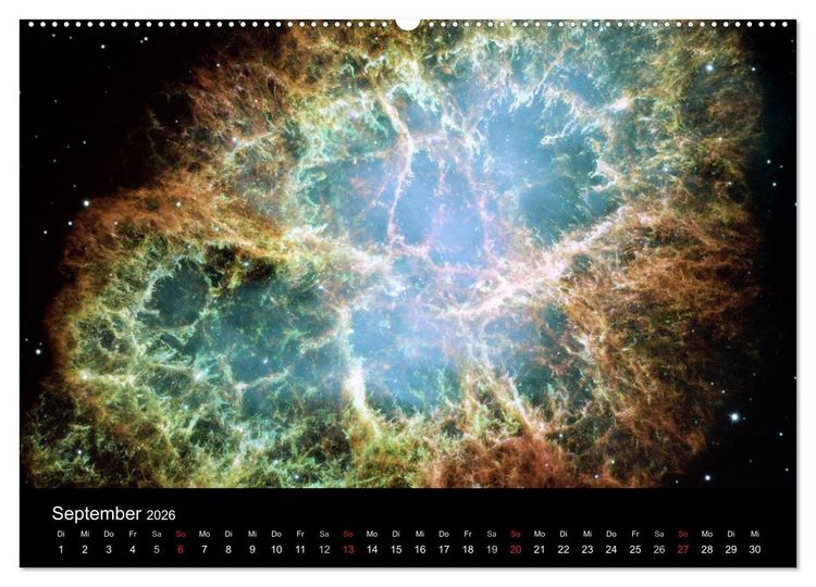 Produktbild: Der Weltraum. Spektakul&auml;re Gasnebel und Galaxien (hochwertiger Premium Wandkalender 2026 DIN A2 quer), Kunstdruck in Hochglanz