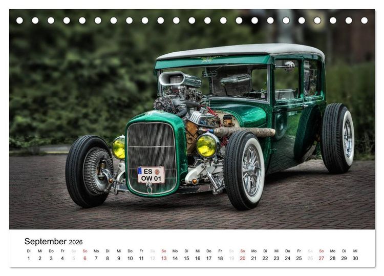 Produktbild: Custom Cars - M&auml;nnertr&auml;ume werden wahr (Tischkalender 2026 DIN A5 quer), CALVENDO Monatskalender