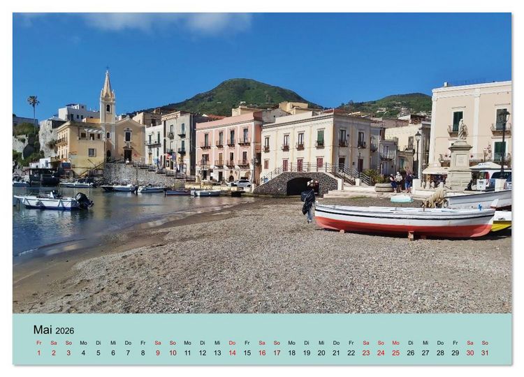 Produktbild: Sizilien und die Liparischen Inseln (Wandkalender 2026 DIN A2 quer), CALVENDO Monatskalender