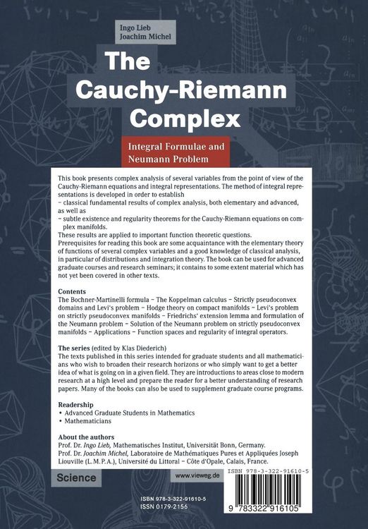 Produktbild: The Cauchy-Riemann Complex