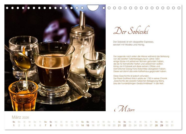 Produktbild: Wiener Kaffeerezepte (Wandkalender 2026 DIN A4 quer), CALVENDO Monatskalender