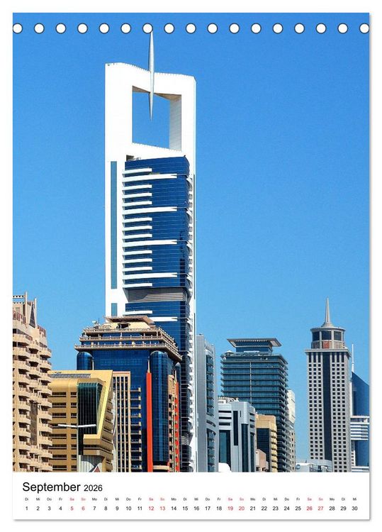 Produktbild: Dubai - faszinierende Highlights (Tischkalender 2026 DIN A5 hoch), CALVENDO Monatskalender