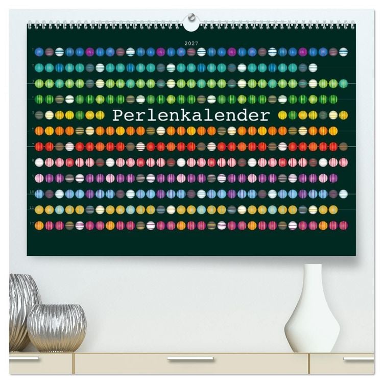 Produktbild: Perlenkalender (hochwertiger Premium Wandkalender 2027 DIN A2 quer), Kunstdruck in Hochglanz