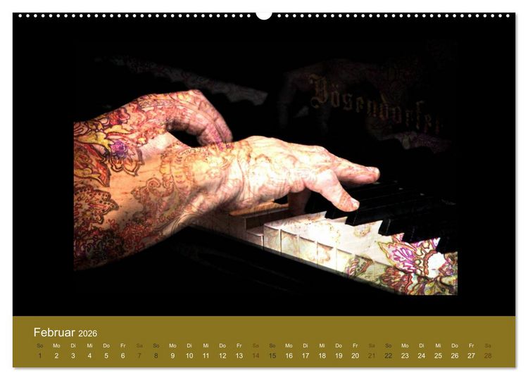 Produktbild: Klangbilder Instrumental-KUNST (Wandkalender 2026 DIN A2 quer), CALVENDO Monatskalender