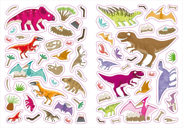 Produktbild: Gro&szlig;es Stickerheft. Dinos