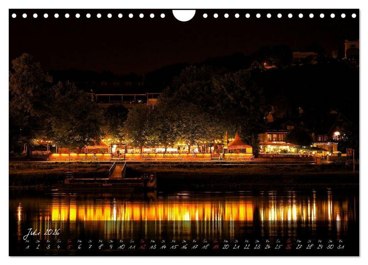 Produktbild: Nachts in Dresden (Wandkalender 2026 DIN A4 quer), CALVENDO Monatskalender