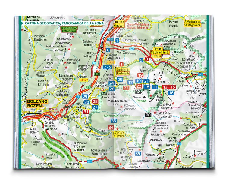 Produktbild: KOMPASS guida escursionistica Alpe di Siusi, Sassolungo, Sciliar, Catinaccio, 35 itinerari