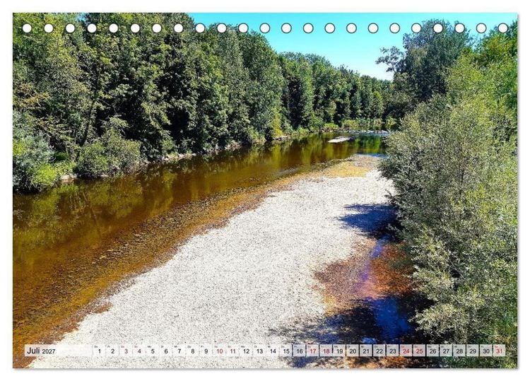 Produktbild: Lech und Wertach - Flusslandschaften im Alpenvorland (Tischkalender 2027 DIN A5 quer), CALVENDO Monatskalender