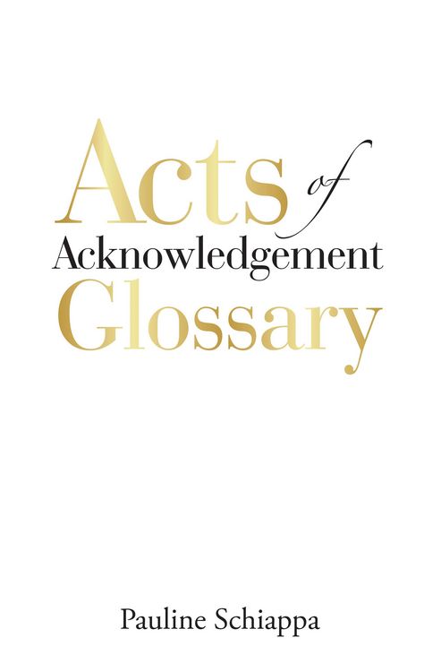 Produktbild: Acts of Acknowledgement Glossary