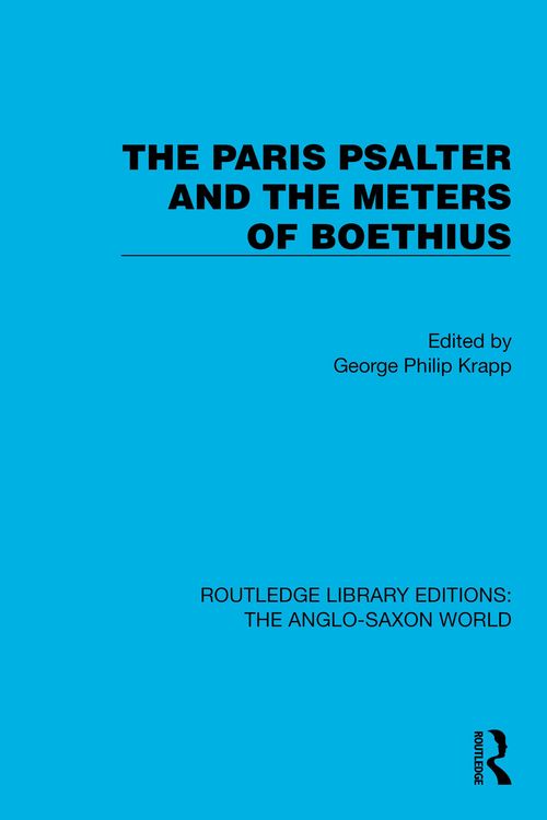 Produktbild: The Paris Psalter and the Meters of Boethius