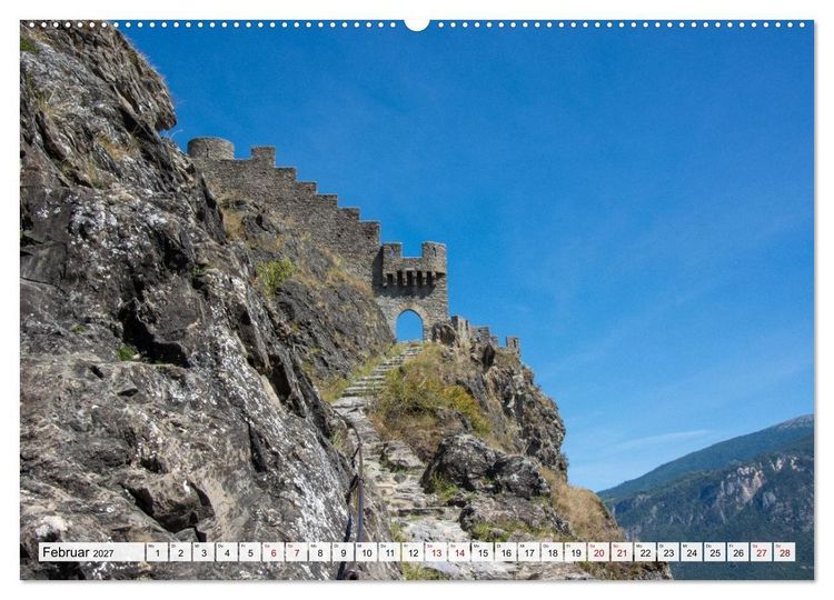 Produktbild: Sion im Wallis - zwischen Reben und Bergen (Wandkalender 2027 DIN A2 quer), CALVENDO Monatskalender