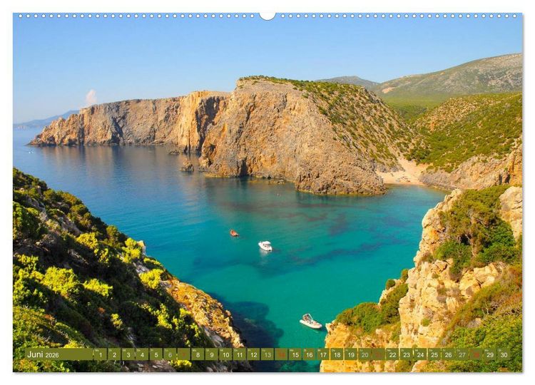 Produktbild: Sardiniens magische K&uuml;sten (hochwertiger Premium Wandkalender 2026 DIN A2 quer), Kunstdruck in Hochglanz