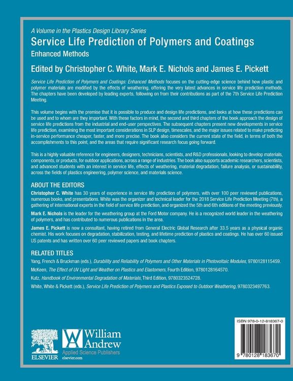 Produktbild: Service Life Prediction of Polymers and Coatings