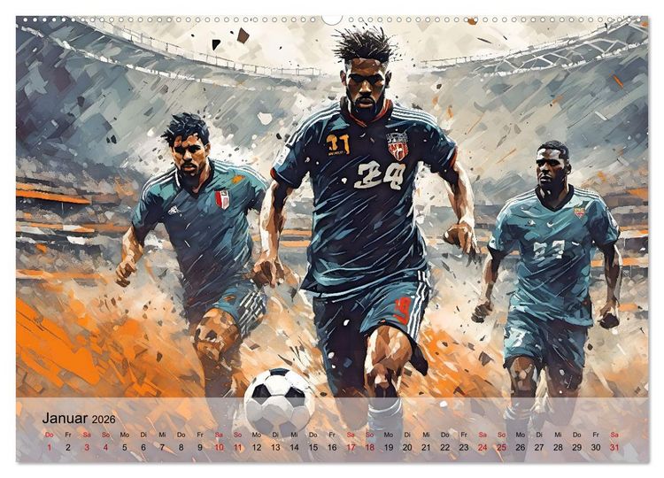 Produktbild: Fu&szlig;ball - Finale (hochwertiger Premium Wandkalender 2026 DIN A2 quer), Kunstdruck in Hochglanz