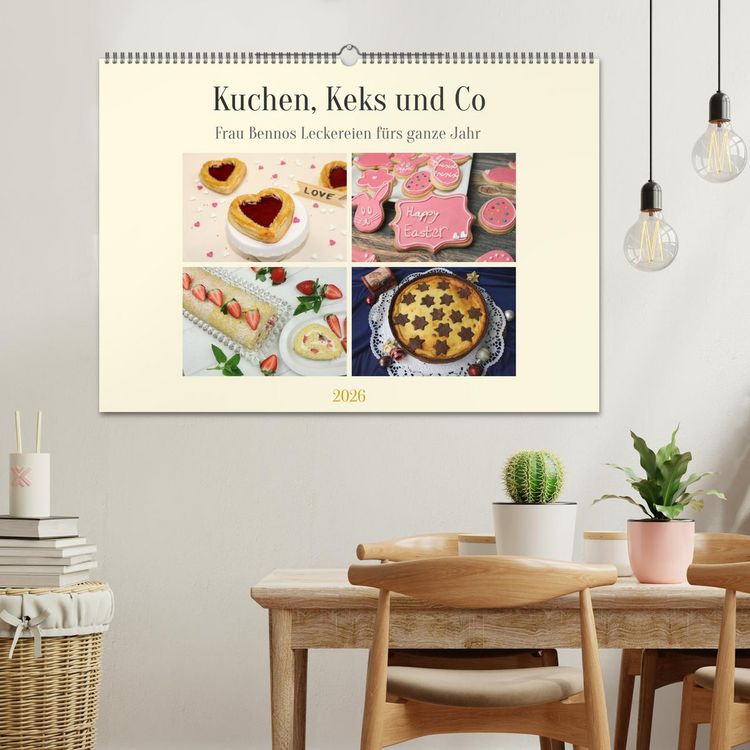 Produktbild: Kuchen, Keks und Co: Frau Bennos Leckereien f&uuml;r das ganze Jahr (Wandkalender 2026 DIN A2 quer), CALVENDO Monatskalender