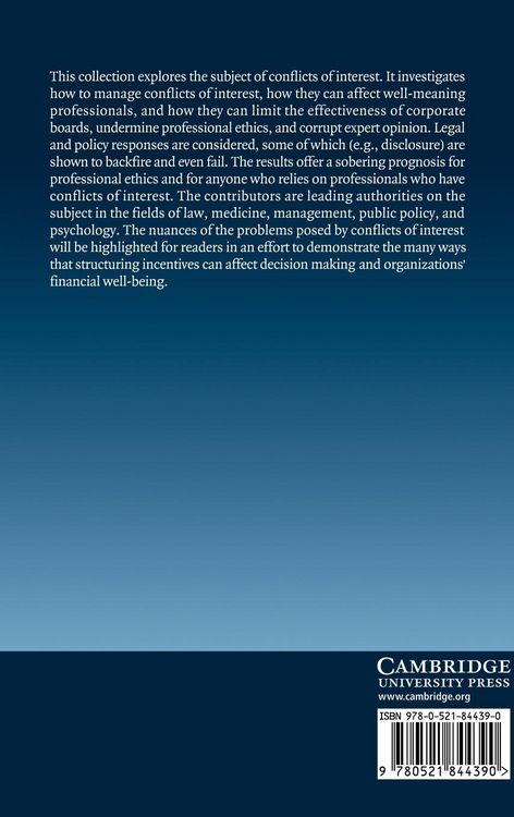 Produktbild: Conflicts of Interest