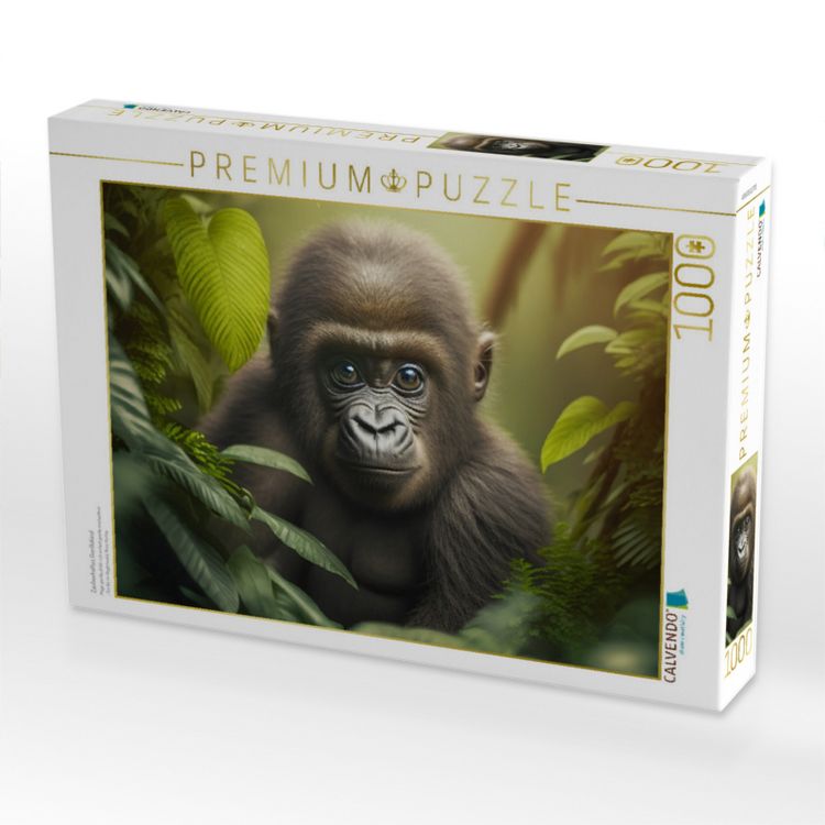 Produktbild: CALVENDO Puzzle Zauberhaftes Gorillakind | 1000 Teile Lege-Gr&ouml;&szlig;e 64x48cm Foto-Puzzle f&uuml;r gl&uuml;ckliche Stunden
