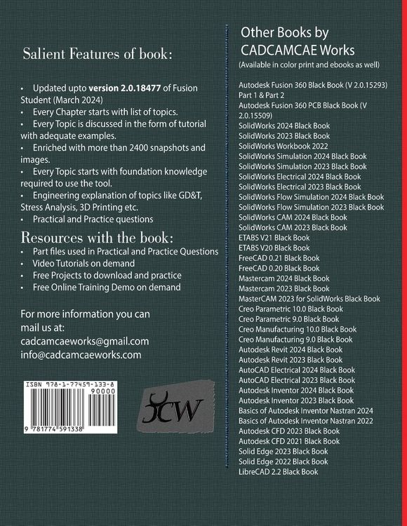 Produktbild: Autodesk Fusion 360 Black Book (V 2.0.18477) Part II