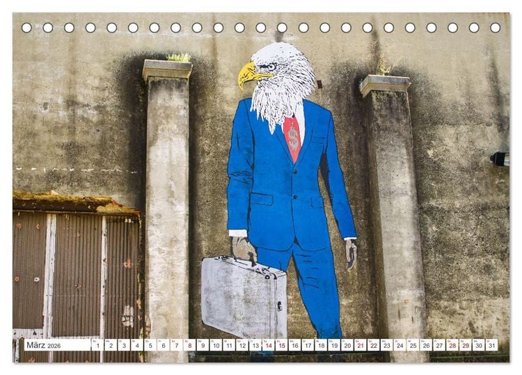 Produktbild: Graffiti: Die Kunst der Stra&szlig;e (Tischkalender 2026 DIN A5 quer), CALVENDO Monatskalender
