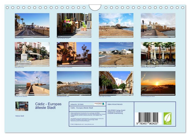 Produktbild: C&aacute;diz - Europas &auml;lteste Stadt (Wandkalender 2026 DIN A4 quer), CALVENDO Monatskalender