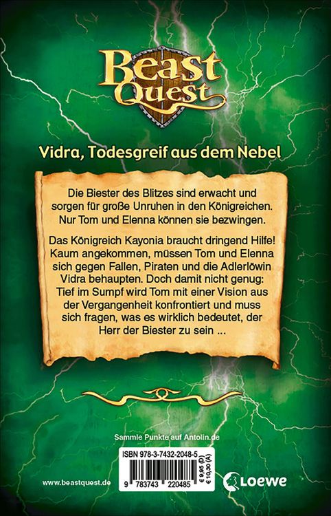 Produktbild: Beast Quest (Band 70) - Vidra, Todesgreif aus dem Nebel