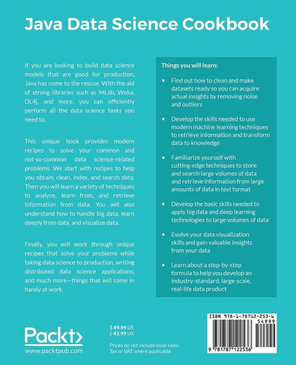Produktbild: Java Data Science Cookbook
