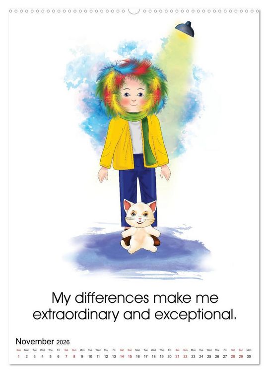 Produktbild: I am loved and valued (High Quality Premium Wall Calendar 2026 DIN A2 portrait),CALVENDO 12 Month Wall Calendar