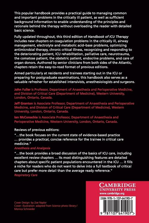 Produktbild: Handbook of ICU Therapy