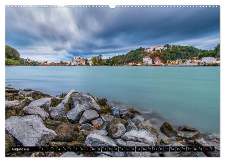 Produktbild: Passau - Die Dreifl&uuml;ssestadt (Wandkalender 2026 DIN A2 quer), CALVENDO Monatskalender