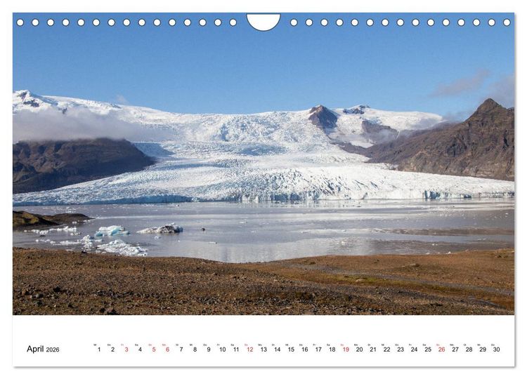 Produktbild: ISLAND Atemberaubende Natur aus Feuer und Eis (Wandkalender 2026 DIN A4 quer), CALVENDO Monatskalender