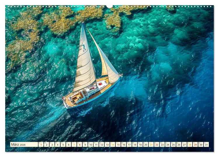 Produktbild: Segeln - sch&ouml;ne Momente (Wandkalender 2026 DIN A2 quer), CALVENDO Monatskalender