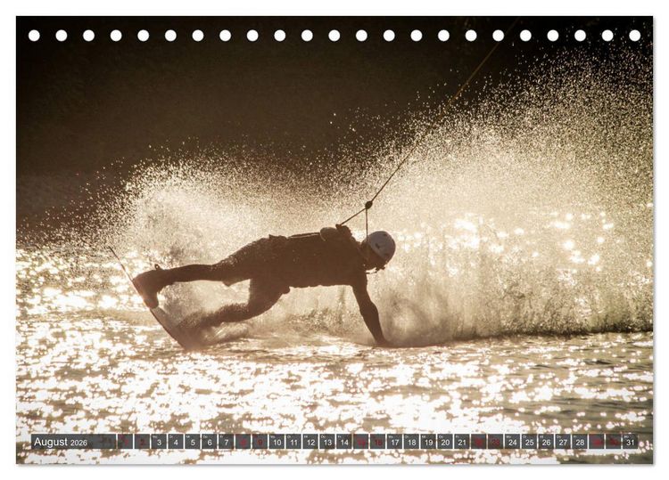Produktbild: Wakeboarding - make water burn (Tischkalender 2026 DIN A5 quer), CALVENDO Monatskalender