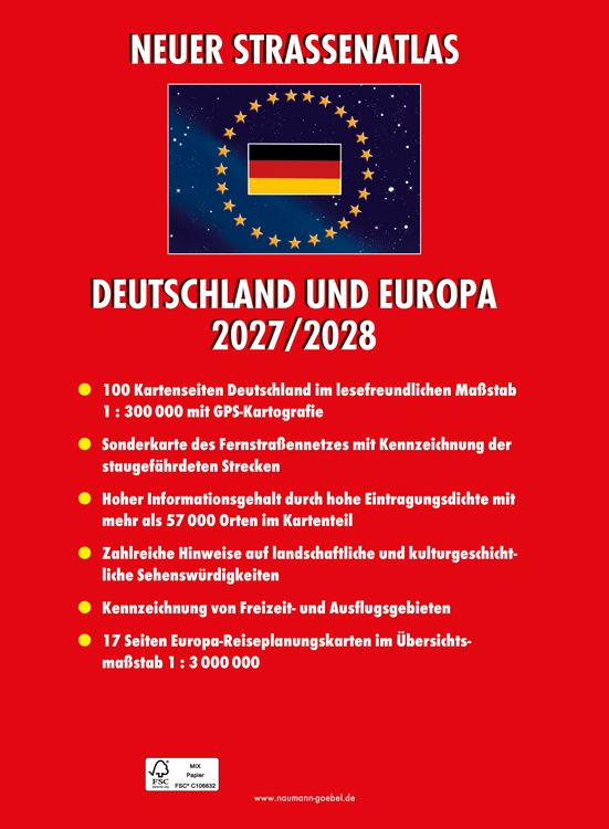 Produktbild: Neuer Stra&szlig;enatlas Deutschland/Europa 2027/2028