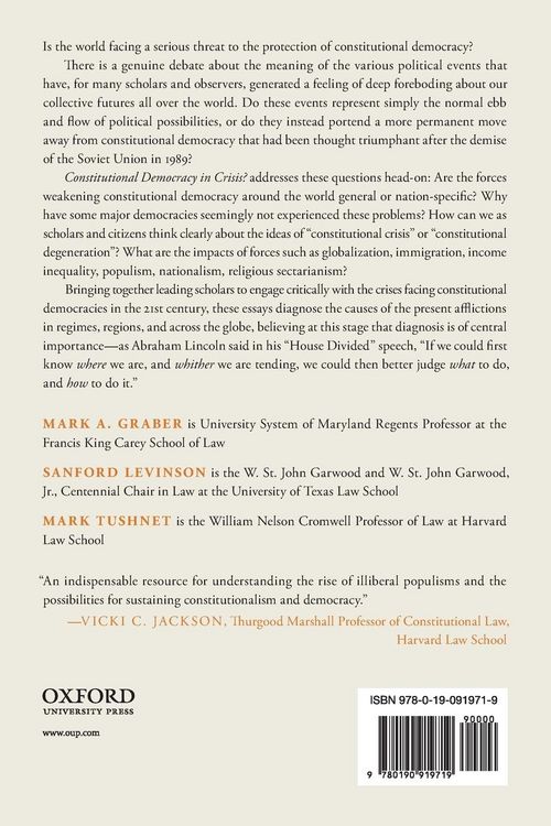 Produktbild: Constitutional Democracy in Crisis?
