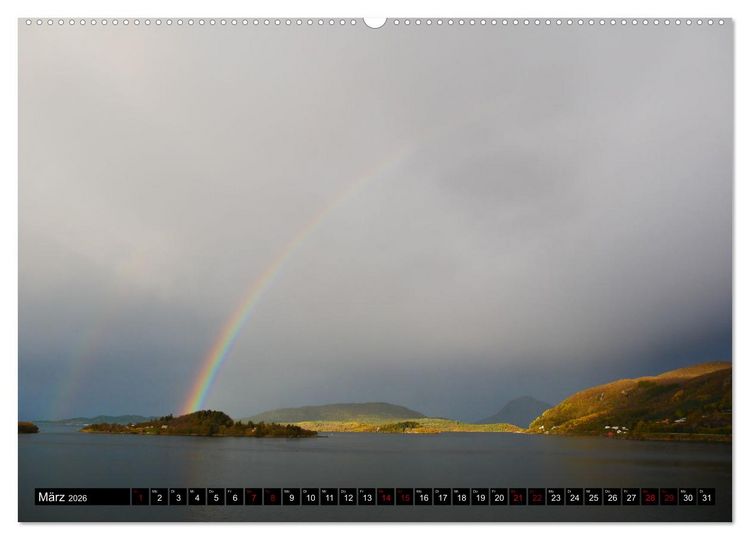 Produktbild: Bergen - Kirkenes - Bergen mit dem Postschiff (hochwertiger Premium Wandkalender 2026 DIN A2 quer), Kunstdruck in Hochglanz