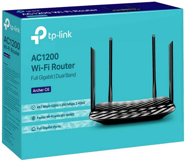 Produktbild: TP-LINK Archer C6 WLAN Router 2.4GHz, 5GHz 1.2 GBit/s