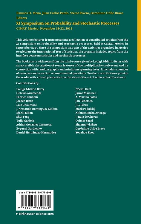 Produktbild: XI Symposium on Probability and Stochastic Processes