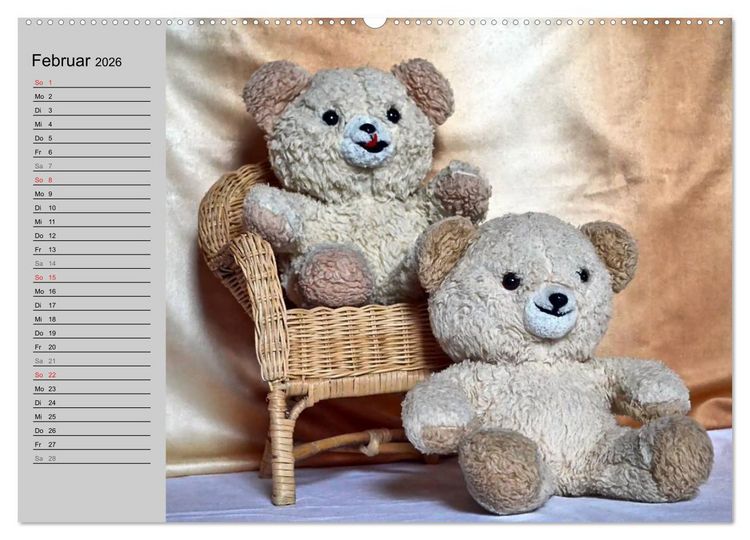 Produktbild: TEDDYB&Auml;R, OH TEDDYB&Auml;R... (hochwertiger Premium Wandkalender 2026 DIN A2 quer), Kunstdruck in Hochglanz