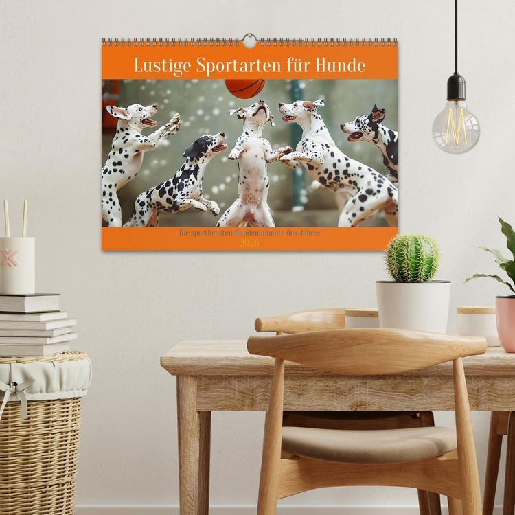 Produktbild: Lustige Sportarten f&uuml;r Hunde (Wandkalender 2026 DIN A3 quer), CALVENDO Monatskalender