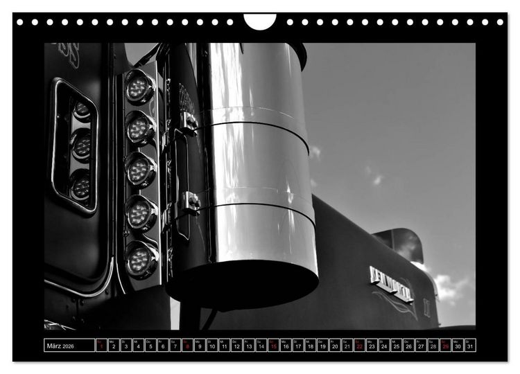 Produktbild: Kenworth W900A EXTHD - in schwarzwei&szlig; (Wandkalender 2026 DIN A4 quer), CALVENDO Monatskalender