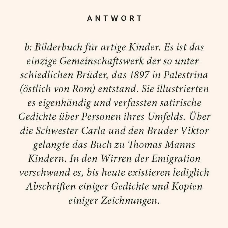 Produktbild: Thomas Mann-Quiz