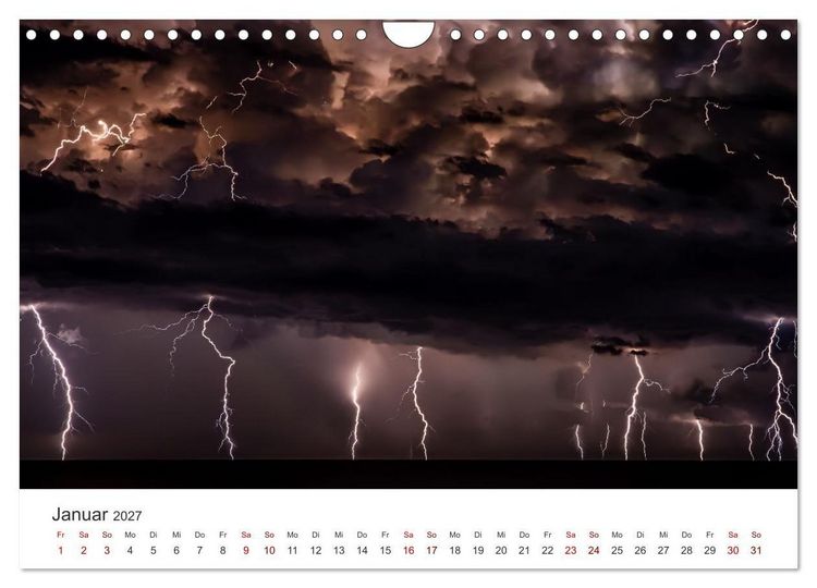 Produktbild: Gewitter - atemberaubende Naturschauspiele (Wandkalender 2027 DIN A4 quer), CALVENDO Monatskalender