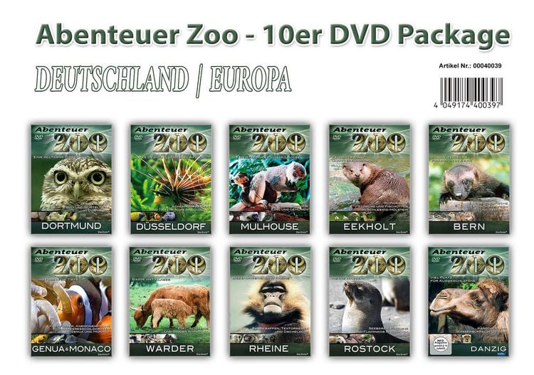 Produktbild: Abenteuer Zoo - Deutschland / Europa - 10er DVD-Package [10 DVDs]