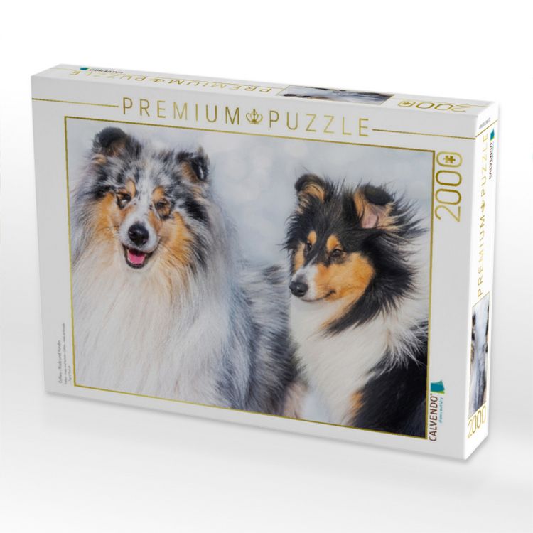 Produktbild: CALVENDO Puzzle Collies - R&uuml;de und H&uuml;ndin | 2000 Teile Lege-Gr&ouml;&szlig;e 90x67cm Foto-Puzzle f&uuml;r gl&uuml;ckliche Stunden